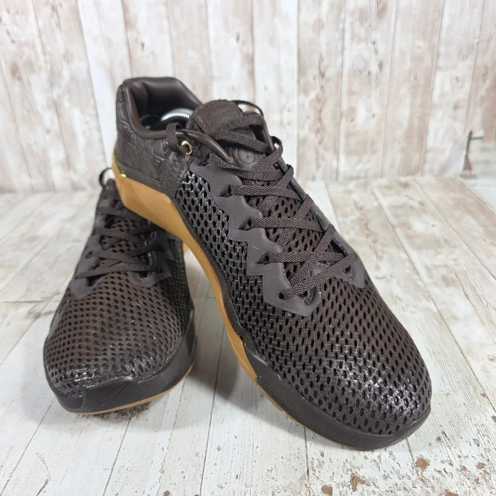 Nike Metcon 6 Baroque Brown Gum‎ Gold Mens Training Shoes CV1262-200 Size 12.5